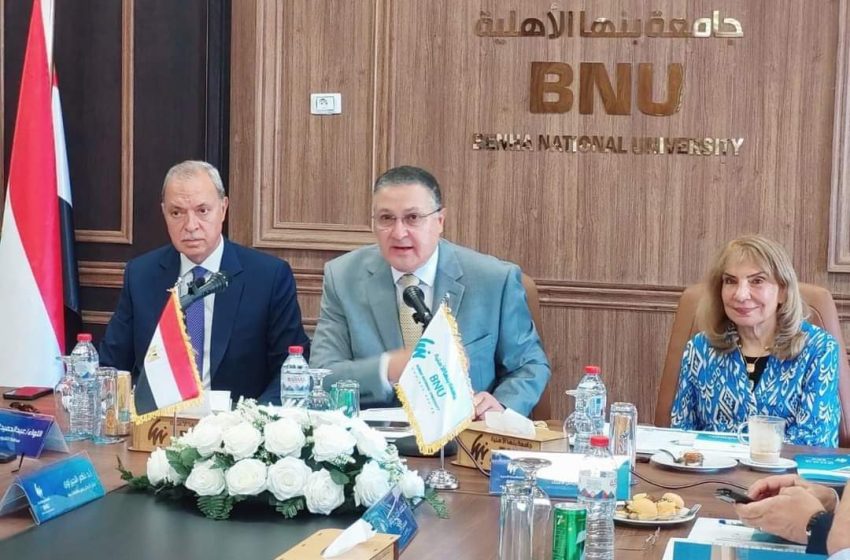 أمناء جامعة بنها الأهلية يهنئ محافظ القليوبية بالعيد القومى الـ 155 للمحافظة