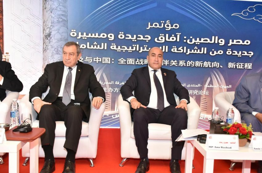  النائب عمرو رشاد عضو مجلس الشيوخ ورئيس قطاع وسط الجيزة بحزب حماة الوطن رئيسا لمؤتمر “مصر والصين.. آفاق ومسيرة جديدة “